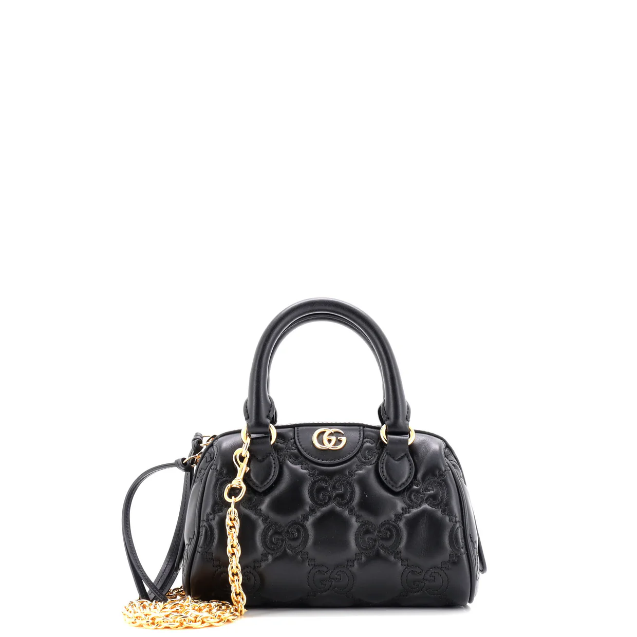 Ophidia Convertible Boston Top Handle Bag GG Matelasse Leather Mini - Deep Luxury