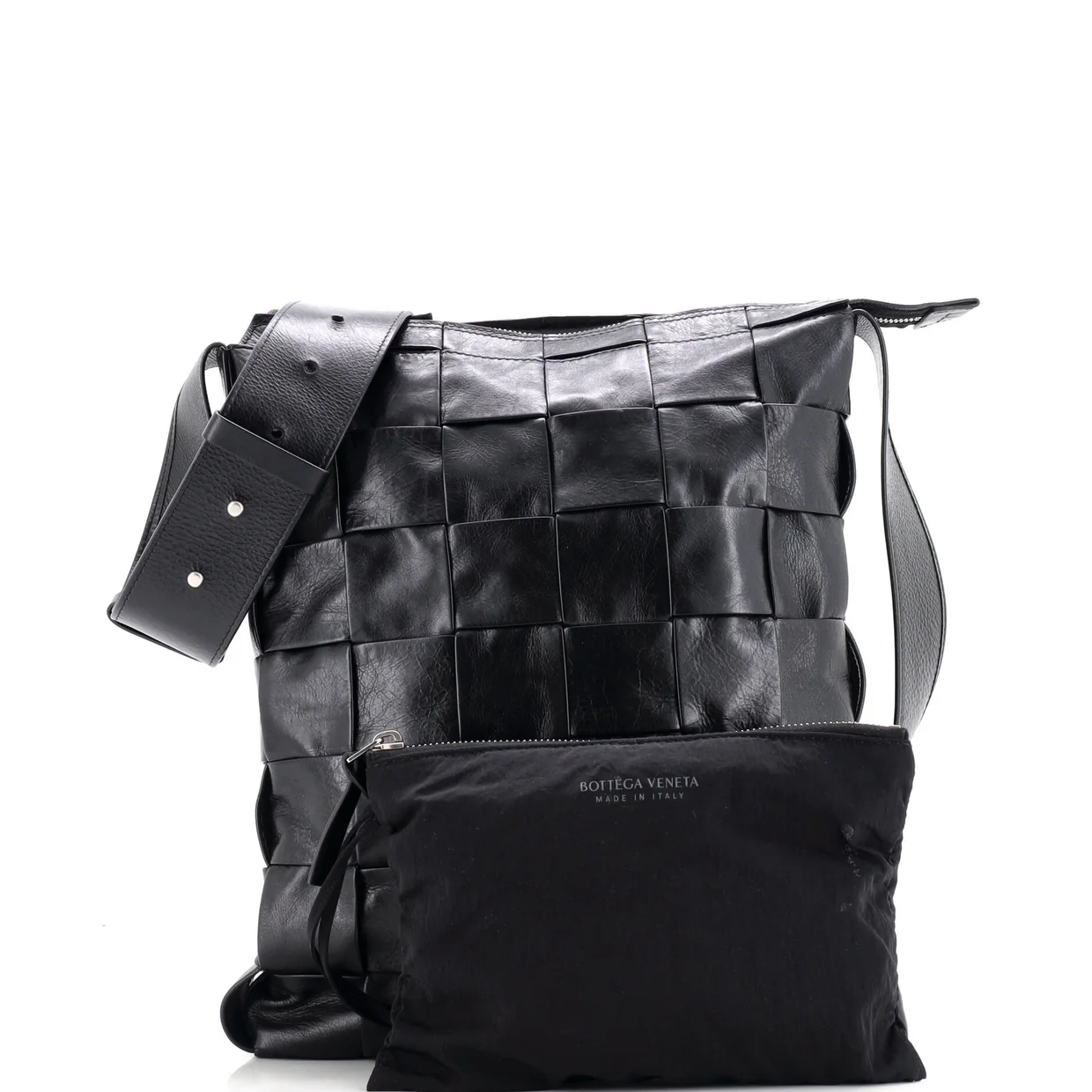Cassette Messenger Bag Maxi Intrecciato Paper Calfskin - Deep Luxury