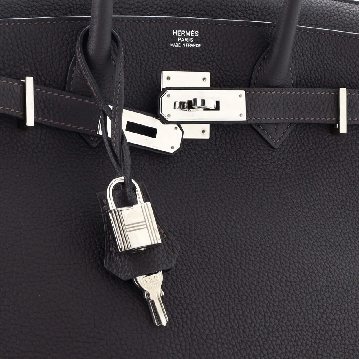 Birkin Handbag Macassar Togo with Palladium Hardware 30 - Deep Luxury