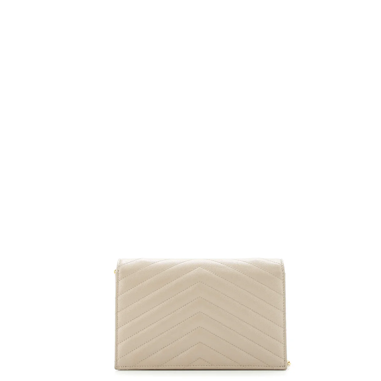 Classic Monogram Wallet on Chain Matelasse Chevron Leather Small - Deep Luxury