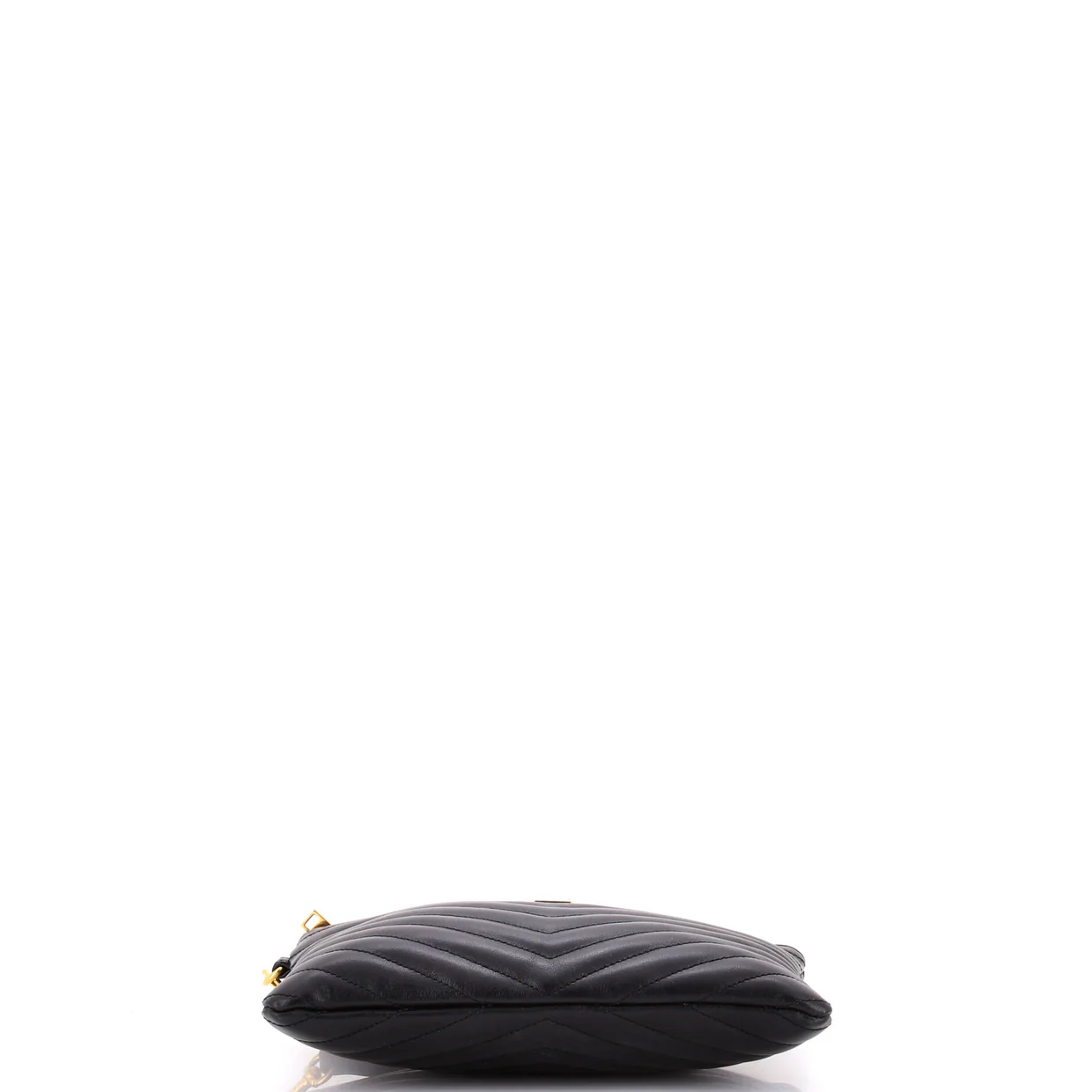 Classic Monogram Wristlet Pouch Matelasse Chevron Leather Small - Deep Luxury