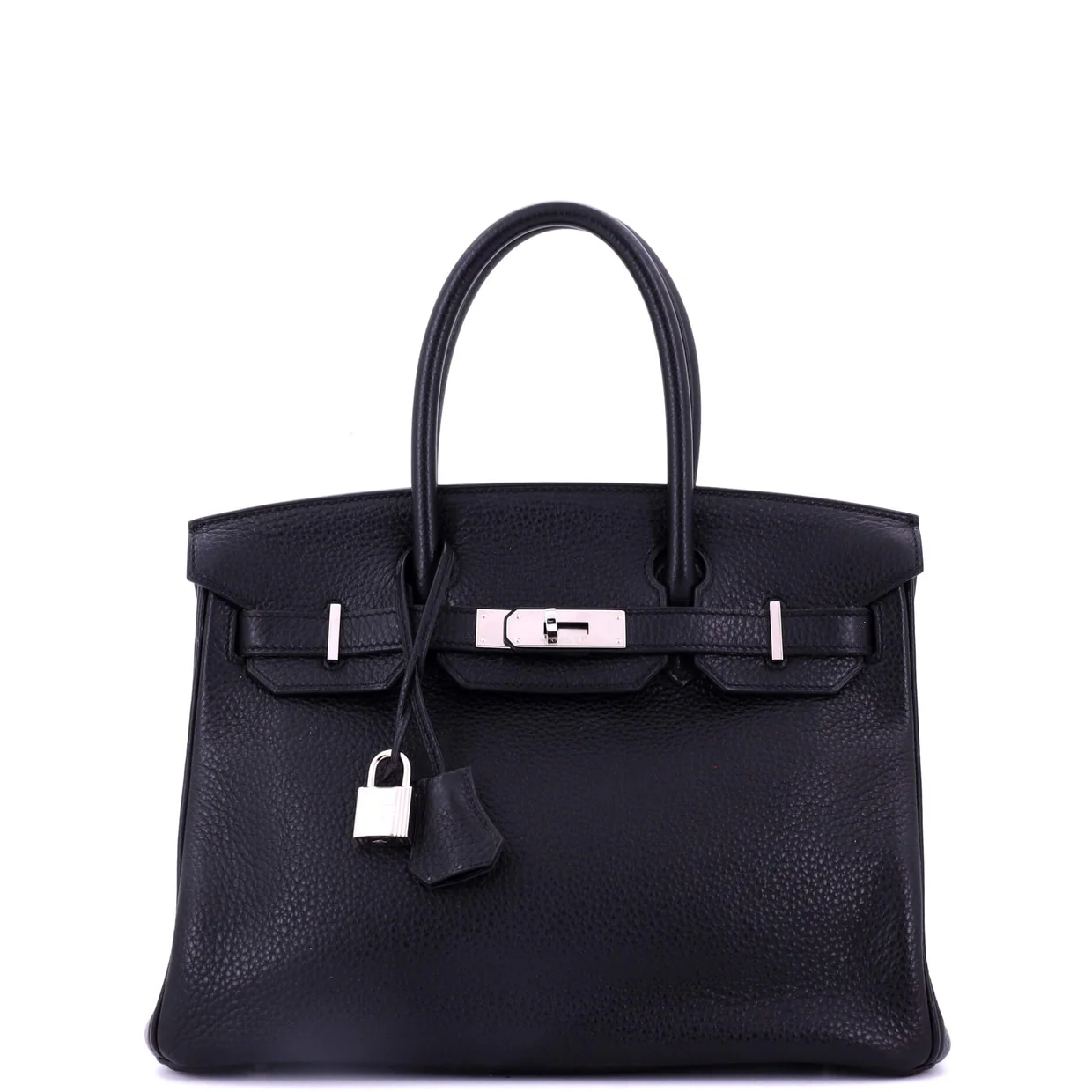 Birkin Handbag Noir Togo with Palladium Hardware 30 - Deep Luxury