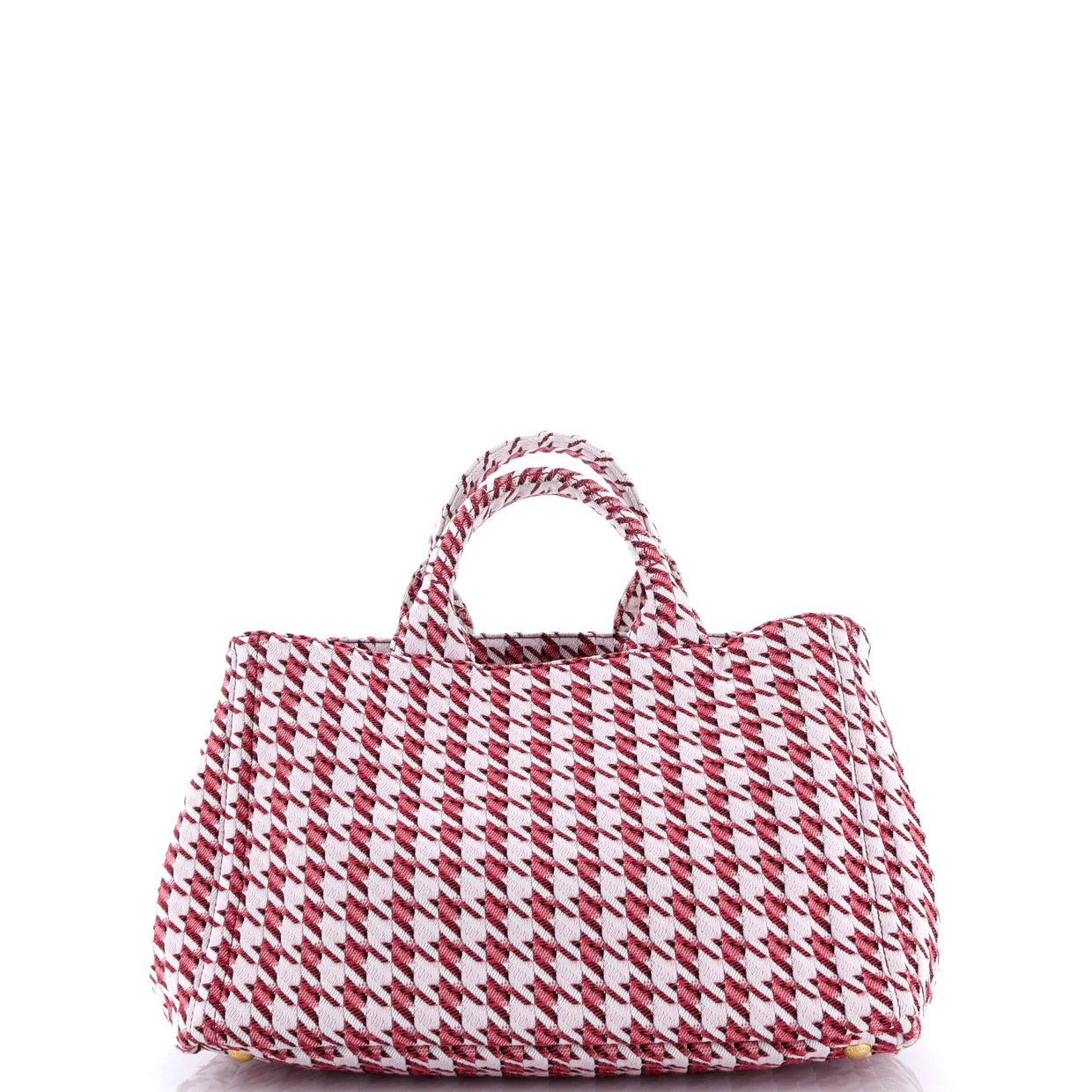 Canapa Tote Houndstooth Printed Canvas Large - Deep Luxury