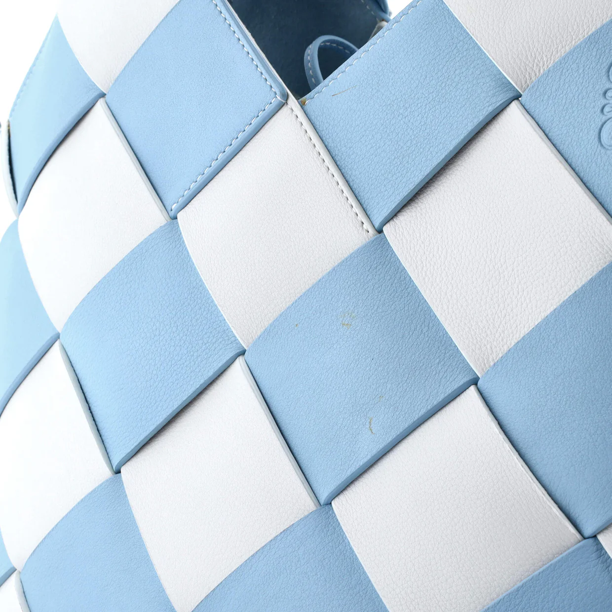 Woven Basket Bag Leather Small - Deep Luxury