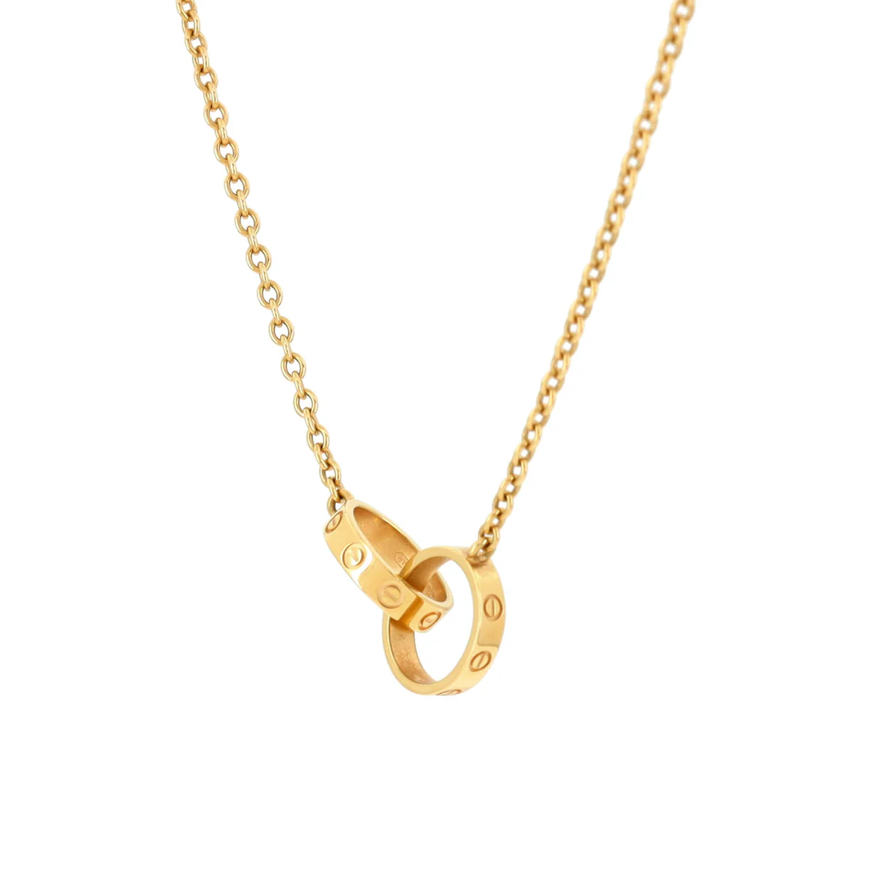 Love Interlocking Necklace 18K Yellow Gold - Deep Luxury