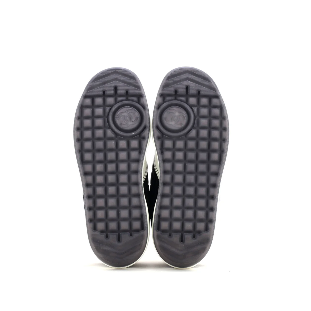 Women's CC Low-Top Sneakers Quilted Nylon with Leather and Suede - Deep Luxury