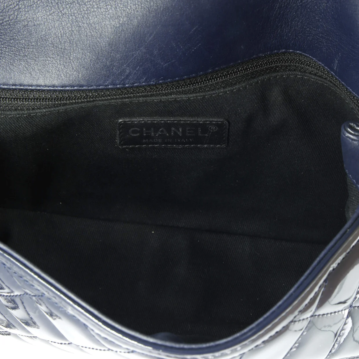 Coco Shine Flap Bag Quilted Patent Medium - Deep Luxury