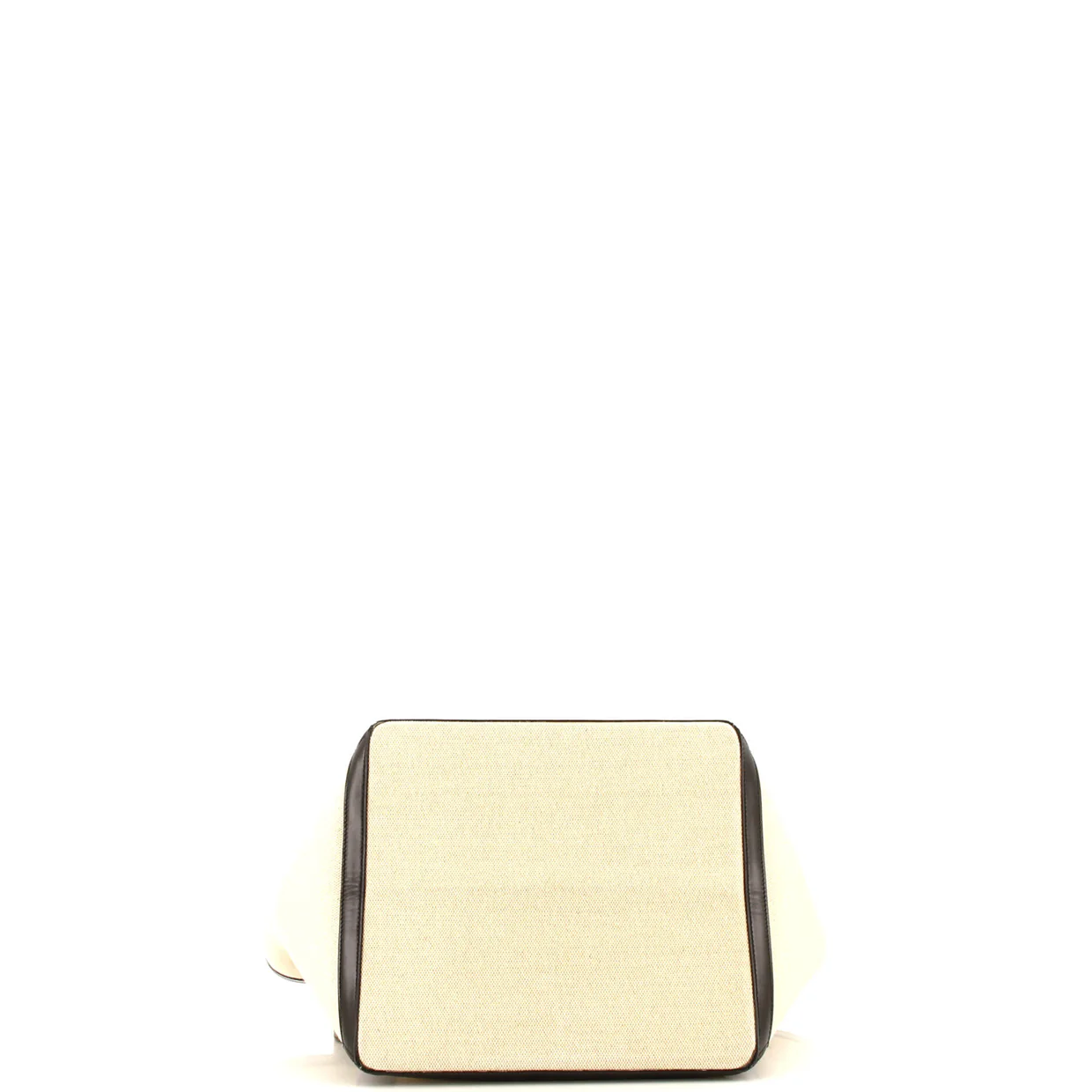 Vertical Square Cabas Tote Canvas with Leather Large - Deep Luxury