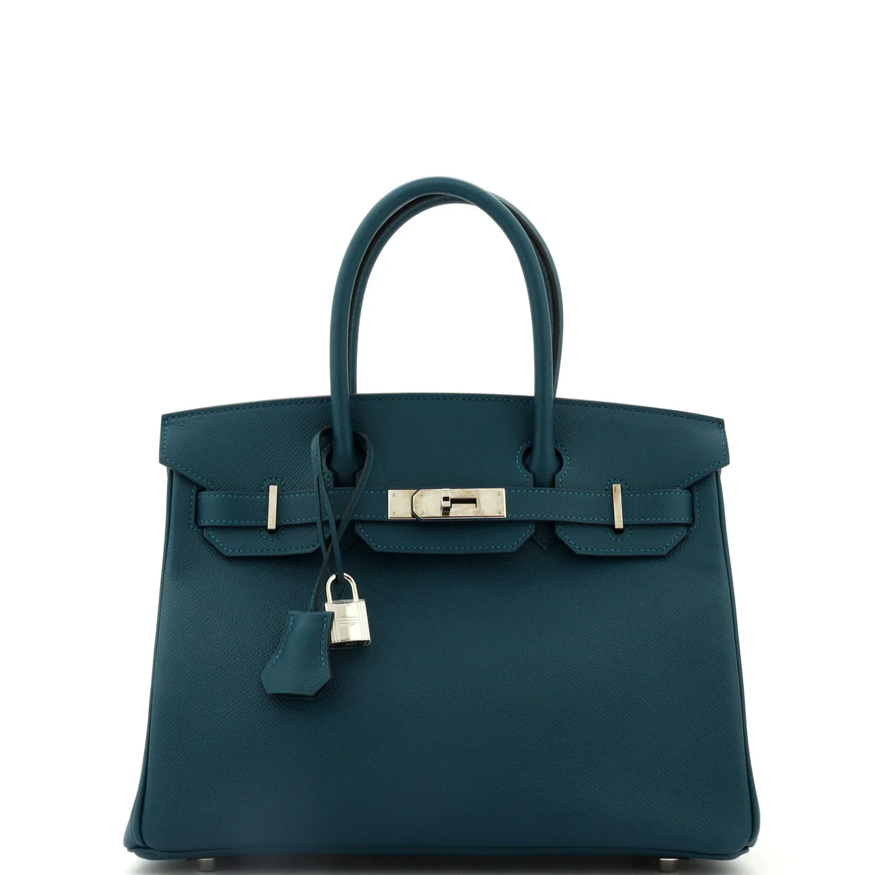 Birkin Handbag Colvert Epsom with Palladium Hardware 30 - Deep Luxury