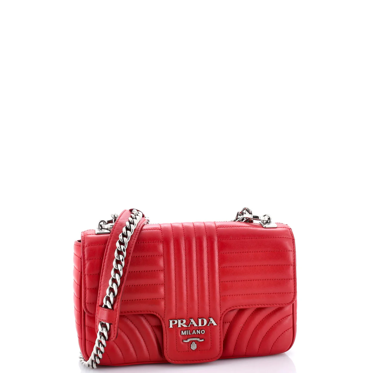 Chain Flap Shoulder Bag Diagramme Quilted Leather Medium - Deep Luxury