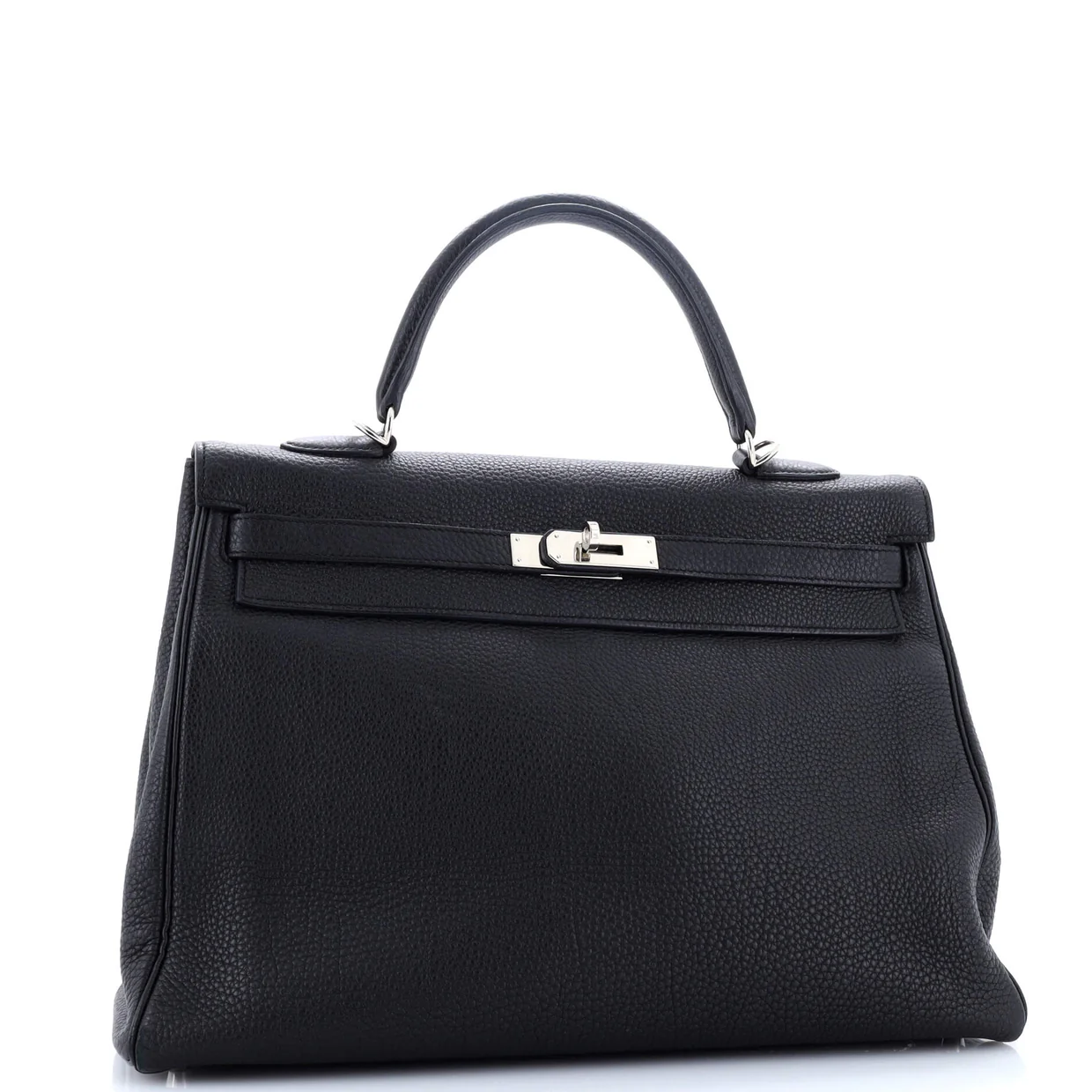 Kelly Handbag Noir Togo with Palladium Hardware 35 - Deep Luxury