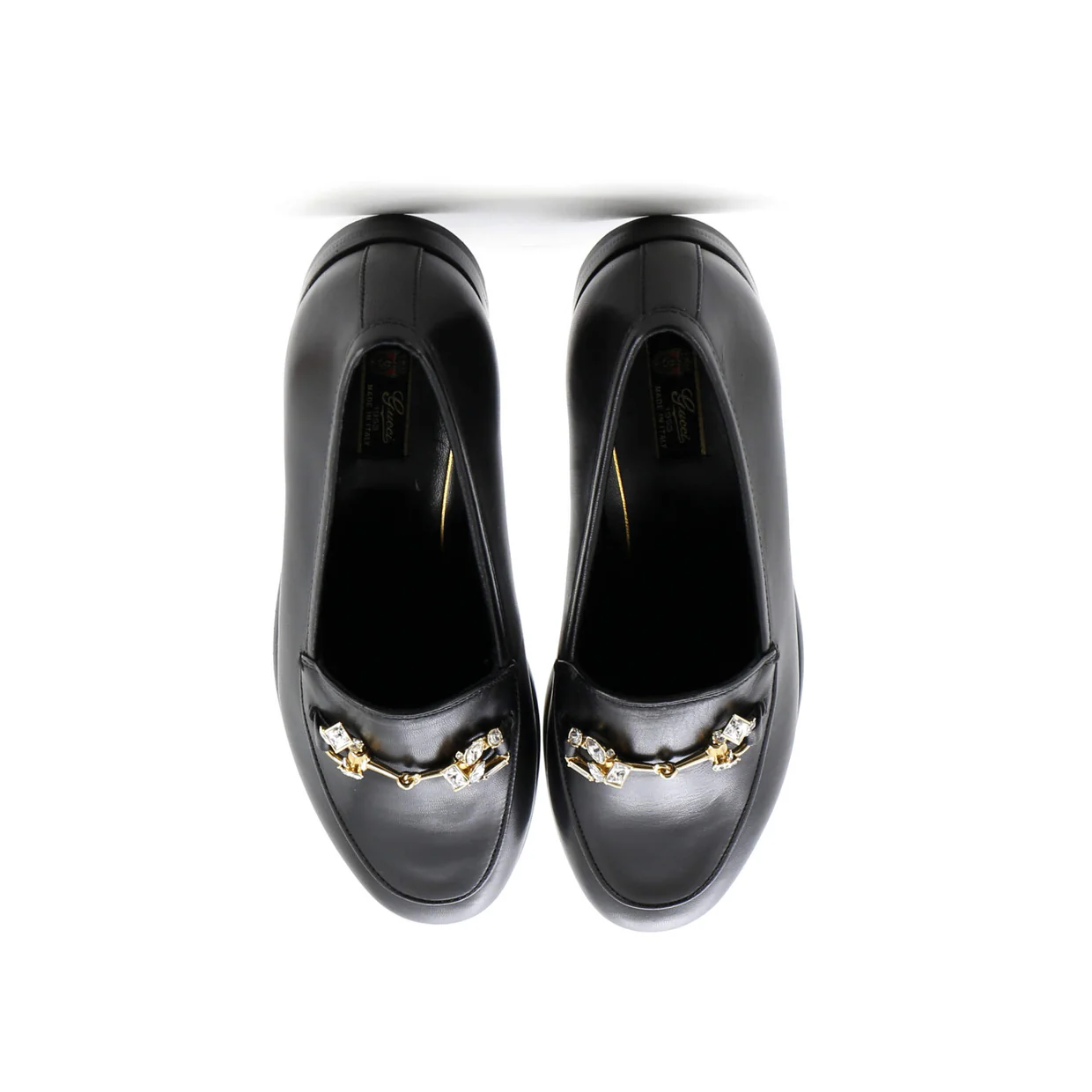 Women's Jordaan Loafers Leather with Crystals - Deep Luxury
