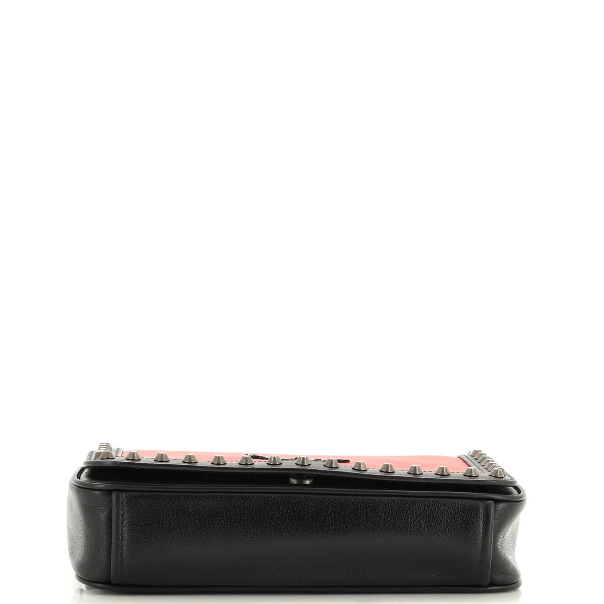 Chain Flap Bag Studded Glace Calf Small - Deep Luxury