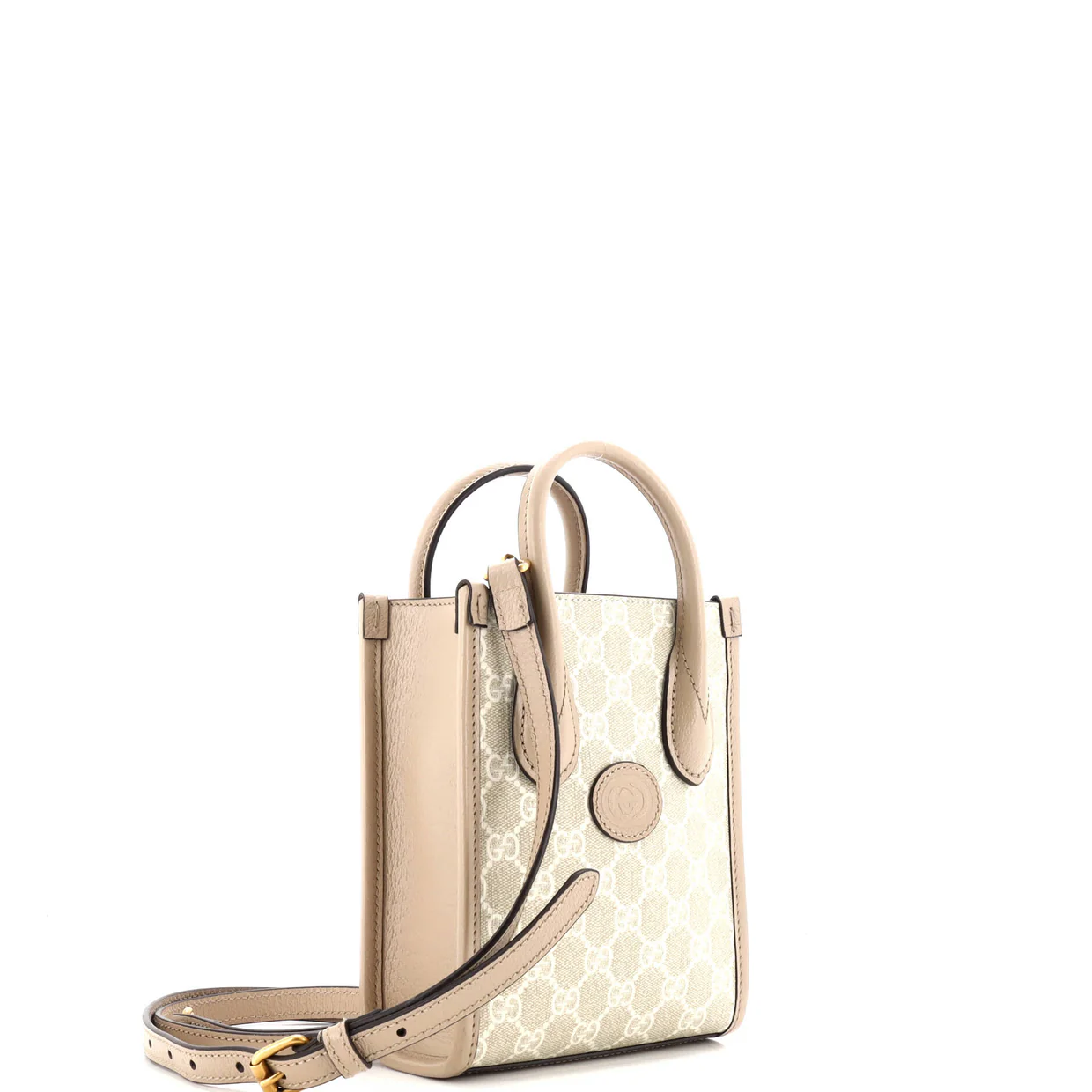 Interlocking G Patch Tote GG Coated Canvas Mini - Deep Luxury