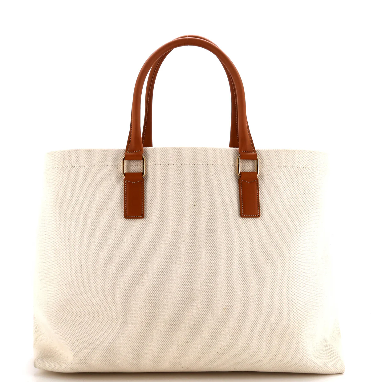 Horizontal Cabas Tote Canvas with Leather - Deep Luxury