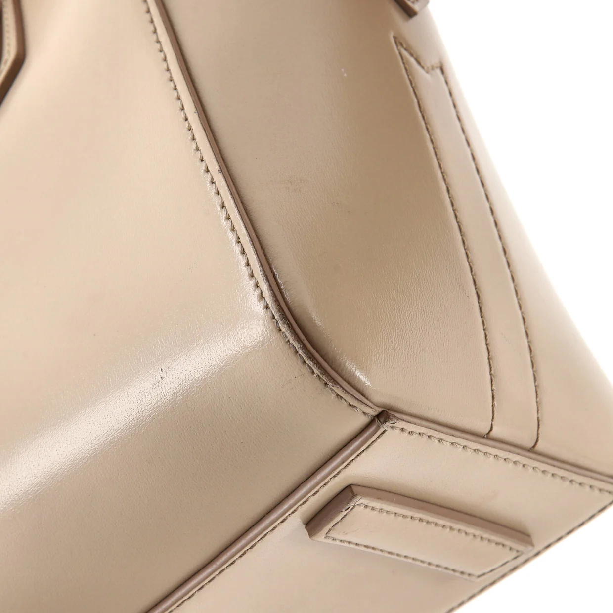 Antigona Bag Glazed Leather Mini - Deep Luxury