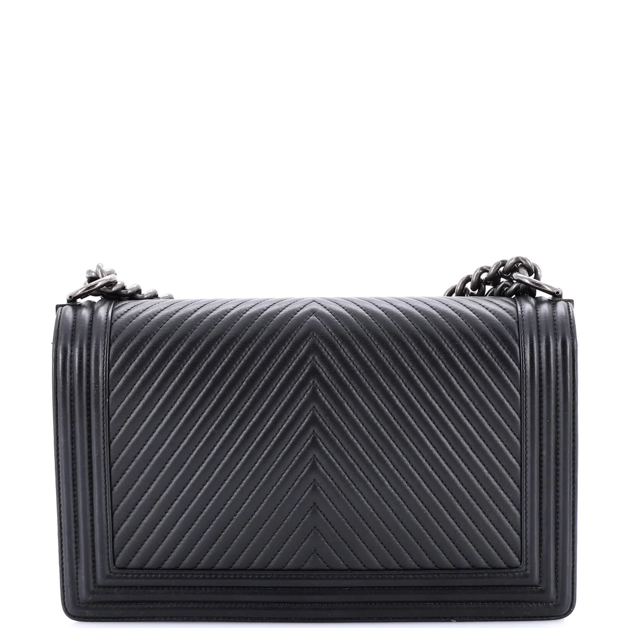 Boy Flap Bag Chevron Calfskin New Medium - Deep Luxury