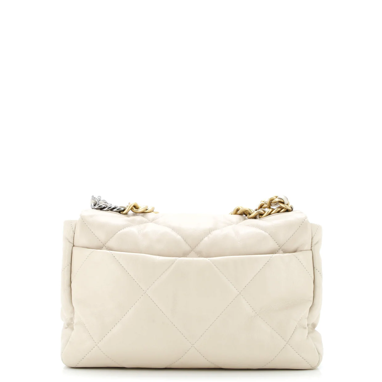 19 Flap Bag Quilted Leather Large - Deep Luxury
