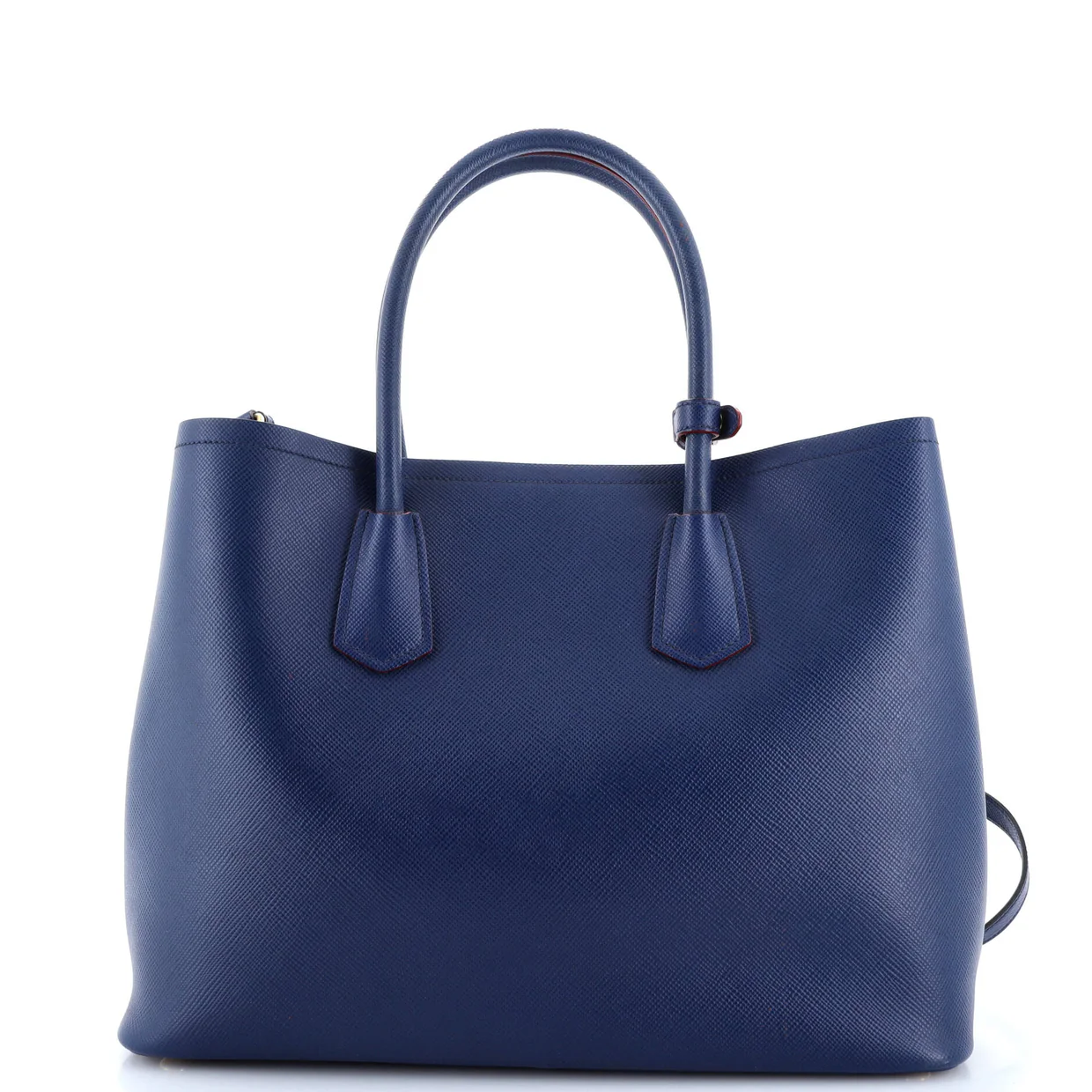 Cuir Double Tote Saffiano Leather Medium - Deep Luxury