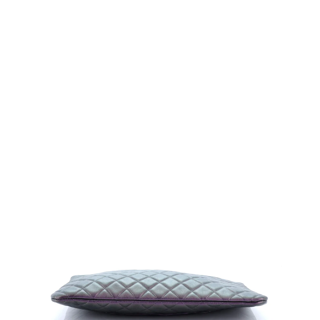 O Case Clutch Quilted Iridescent Lambskin Large - Deep Luxury