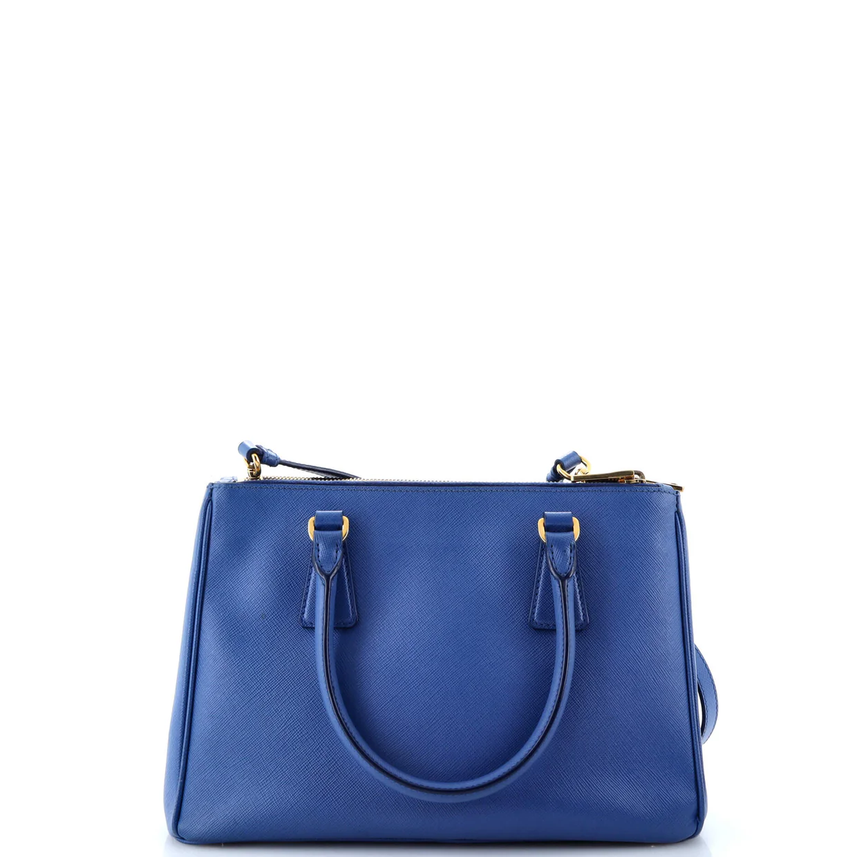 Double Zip Lux Tote Saffiano Leather Small - Deep Luxury