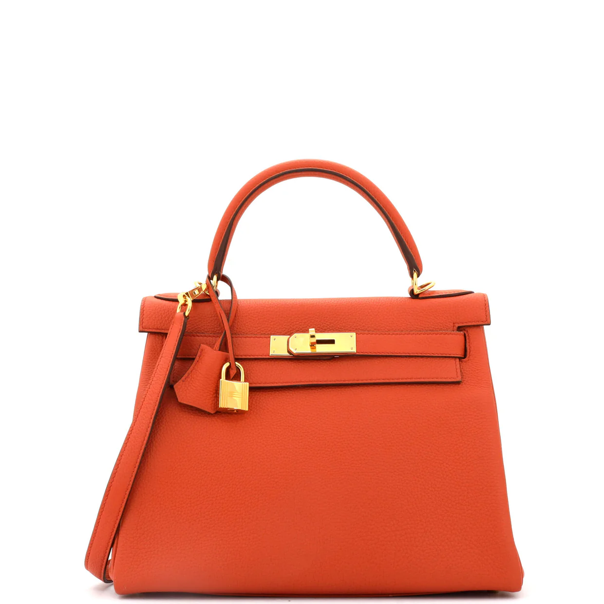 Kelly Handbag Terre Battue Togo with Gold Hardware 28 - Deep Luxury