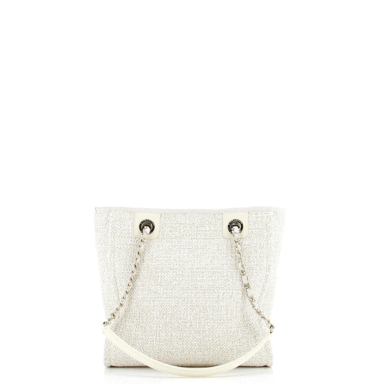 North South Deauville Tote Raffia with Glitter Detail Small - Deep Luxury
