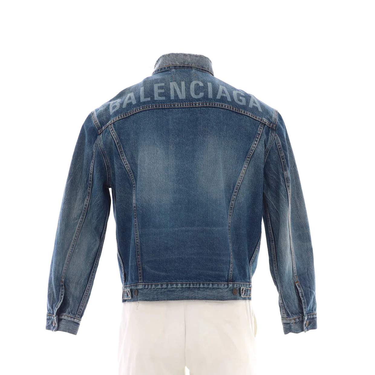 Men's Logo Oversized Jacket Denim - Deep Luxury