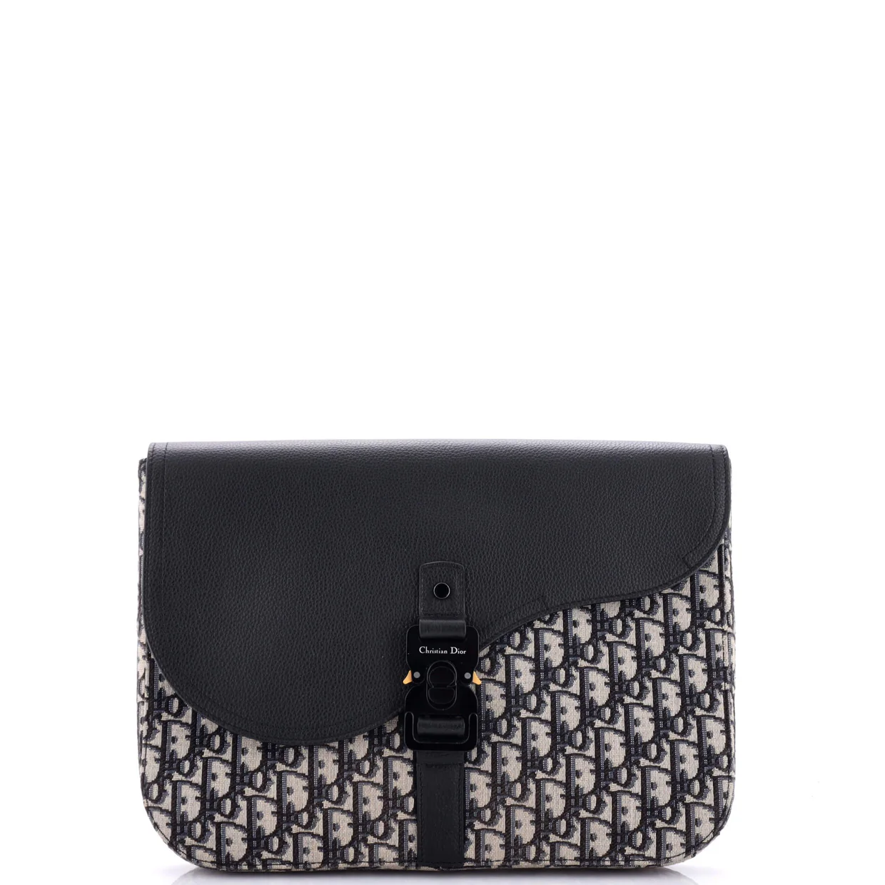 Saddle A4 Clutch Oblique Canvas and Leather - Deep Luxury