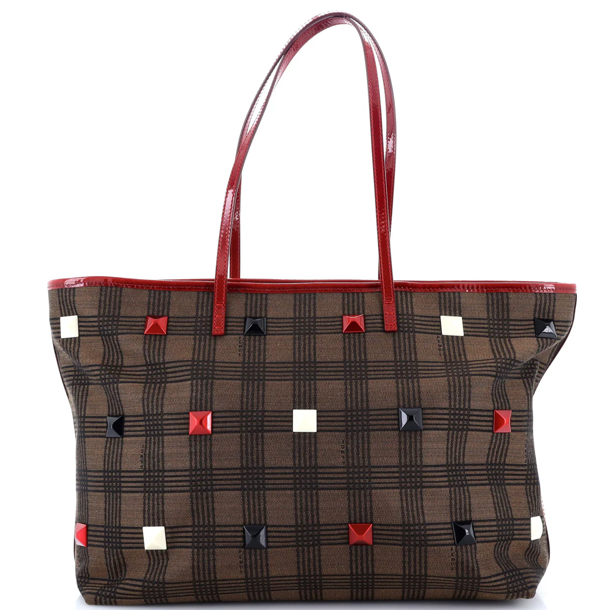 Roll Tote Studded Printed Canvas Medium - Deep Luxury