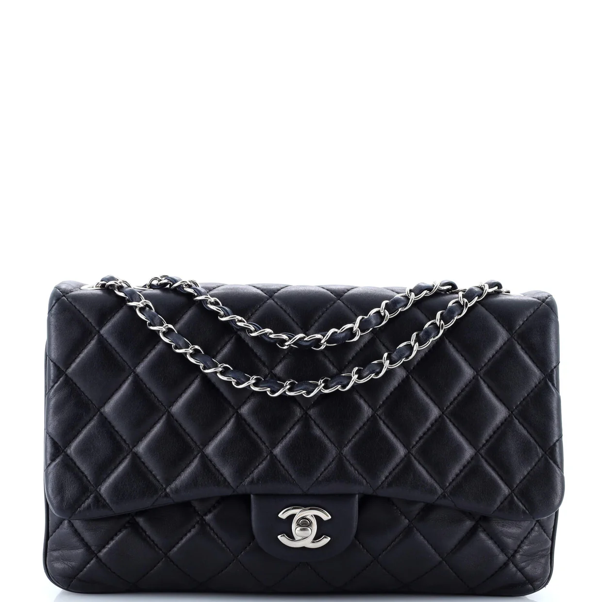 3 Flap Bag NM Quilted Lambskin Jumbo - Deep Luxury