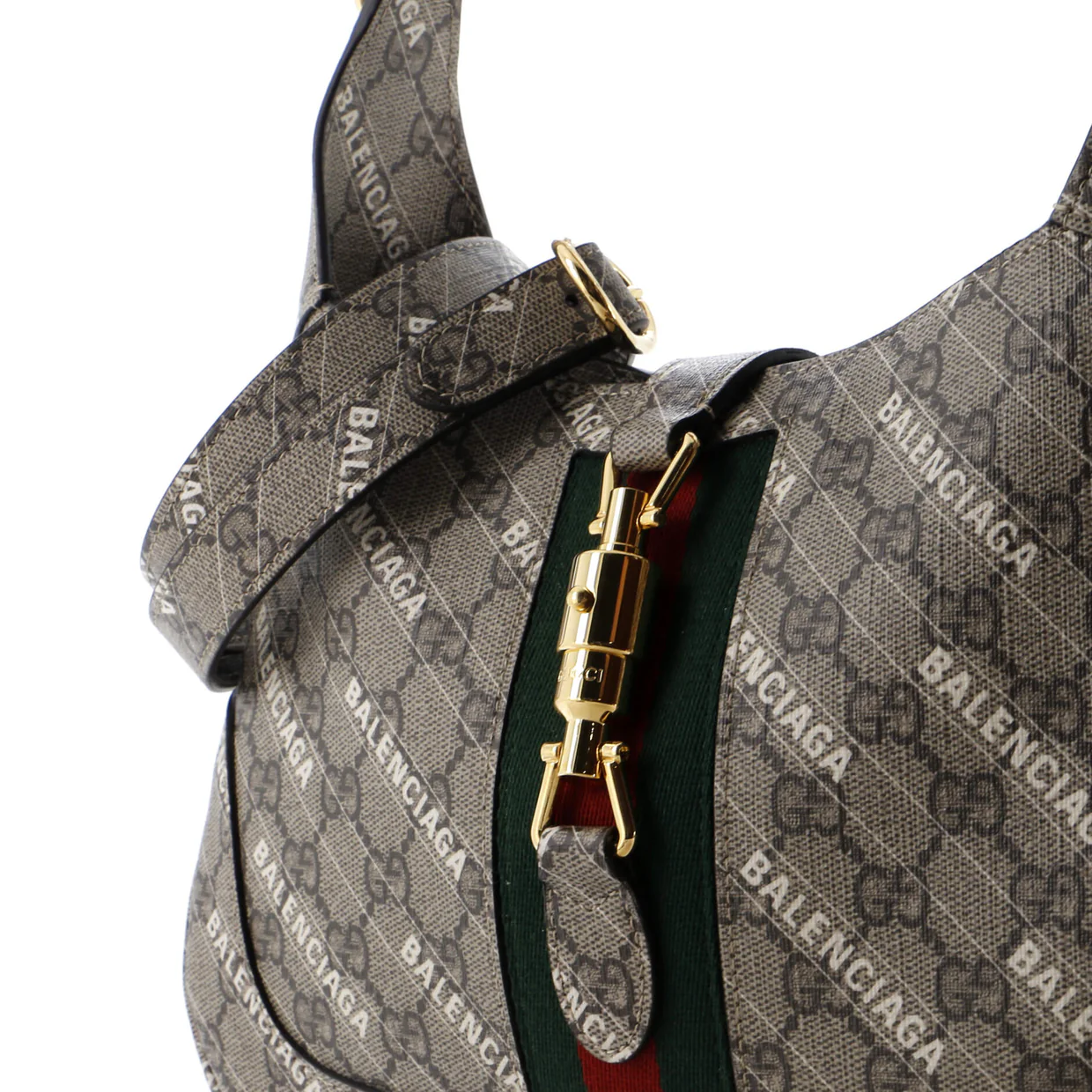 x Balenciaga The Hacker Project Jackie 1961 Hobo GG Coated Canvas Small - Deep Luxury
