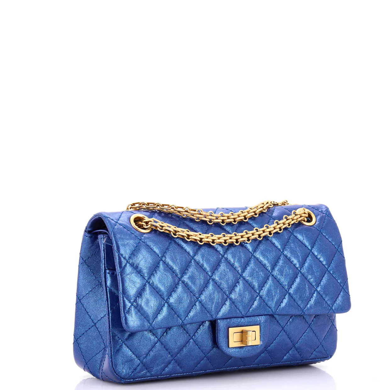 Reissue 2.55 Flap Bag Quilted Metallic Calfskin 225 - Deep Luxury