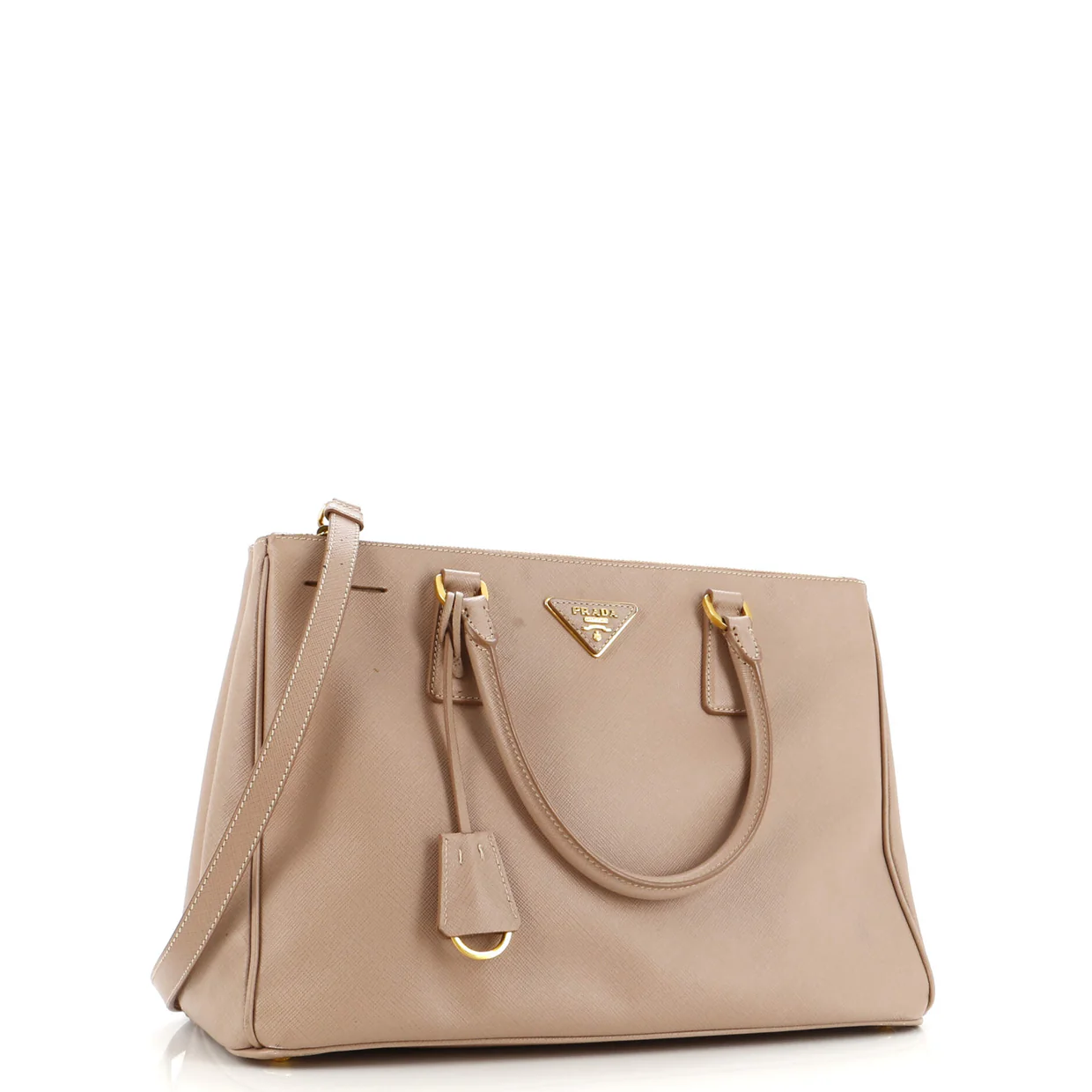 Double Zip Lux Tote Saffiano Leather Medium - Deep Luxury