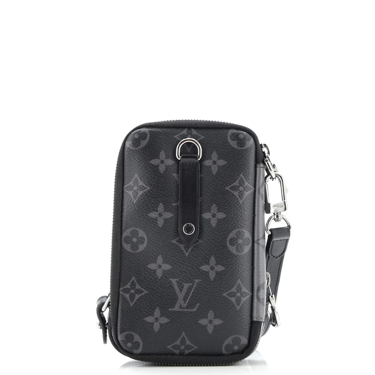 Double Phone Pouch Reverse Monogram Eclipse Canvas - Deep Luxury