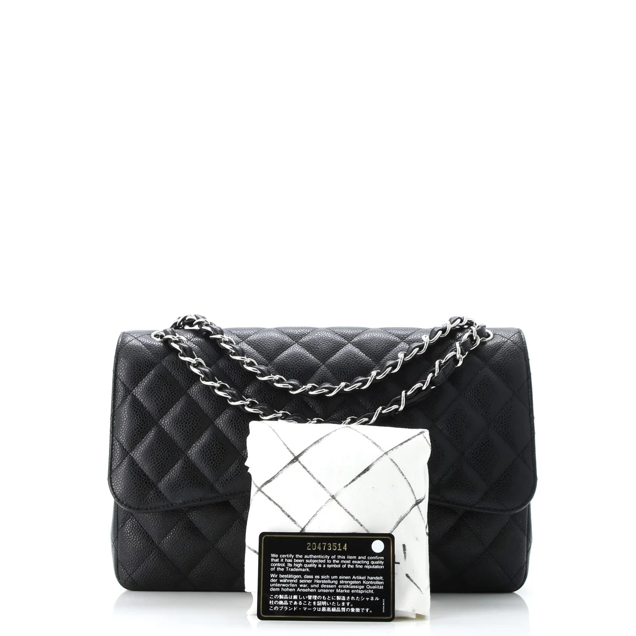Classic Double Flap Bag Quilted Caviar Jumbo - Deep Luxury