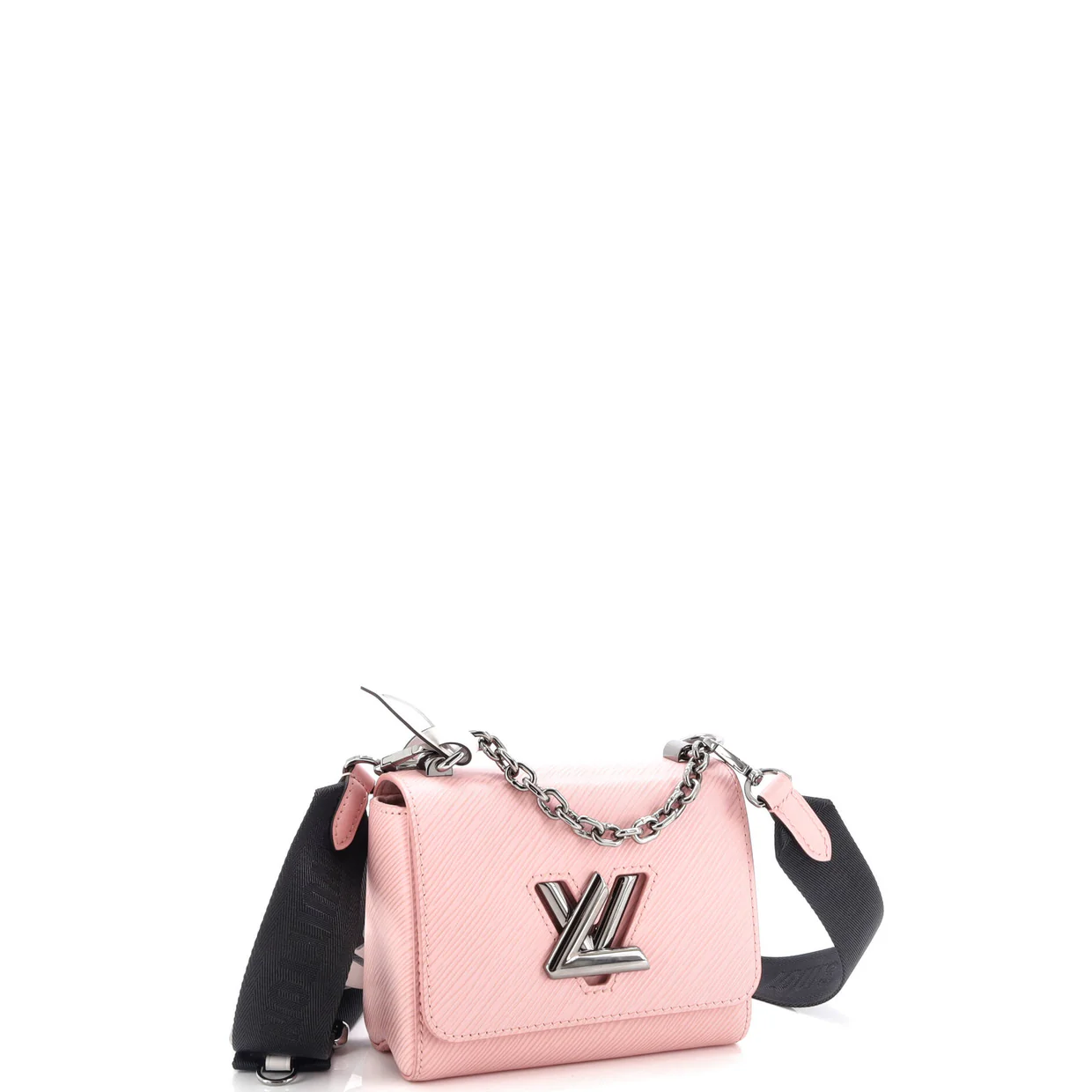 Sporty Twist Handbag Epi Leather with Logo Jacquard Strap PM - Deep Luxury