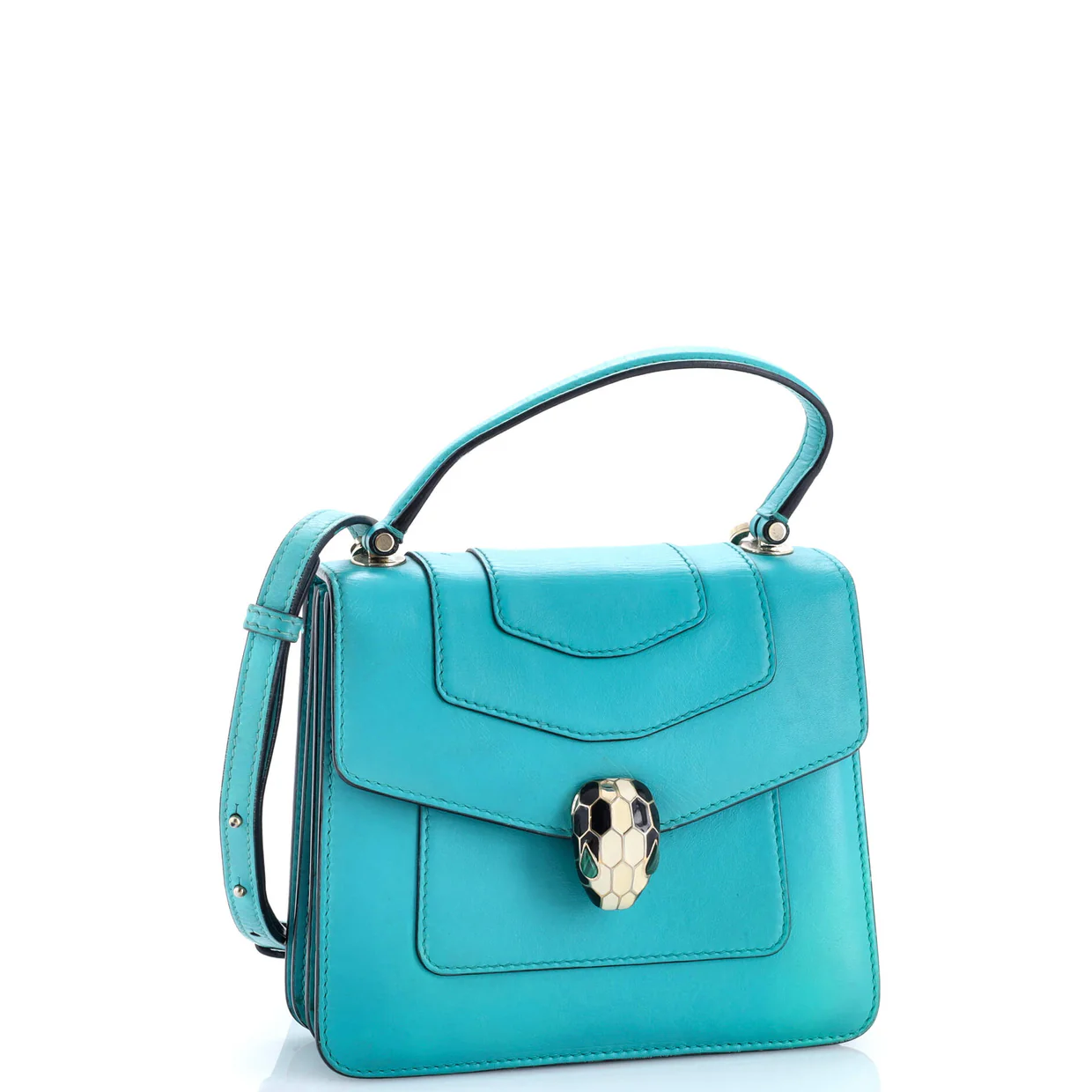 Serpenti Forever Top Handle Bag Leather Small - Deep Luxury