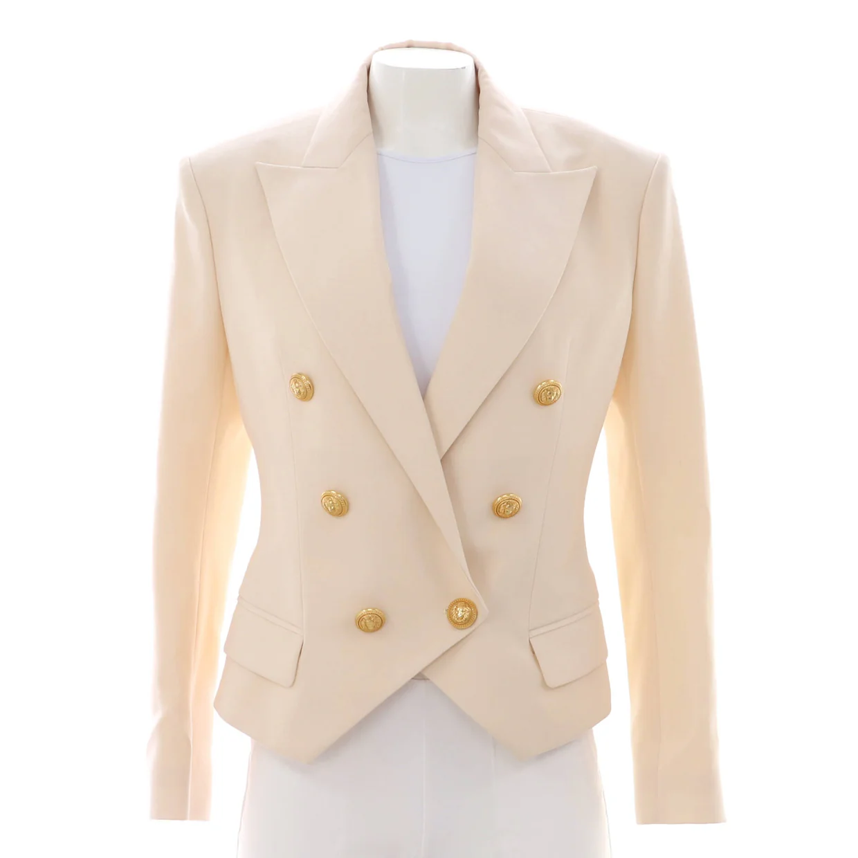 Women's Double Breasted Blazer Wool - Deep Luxury