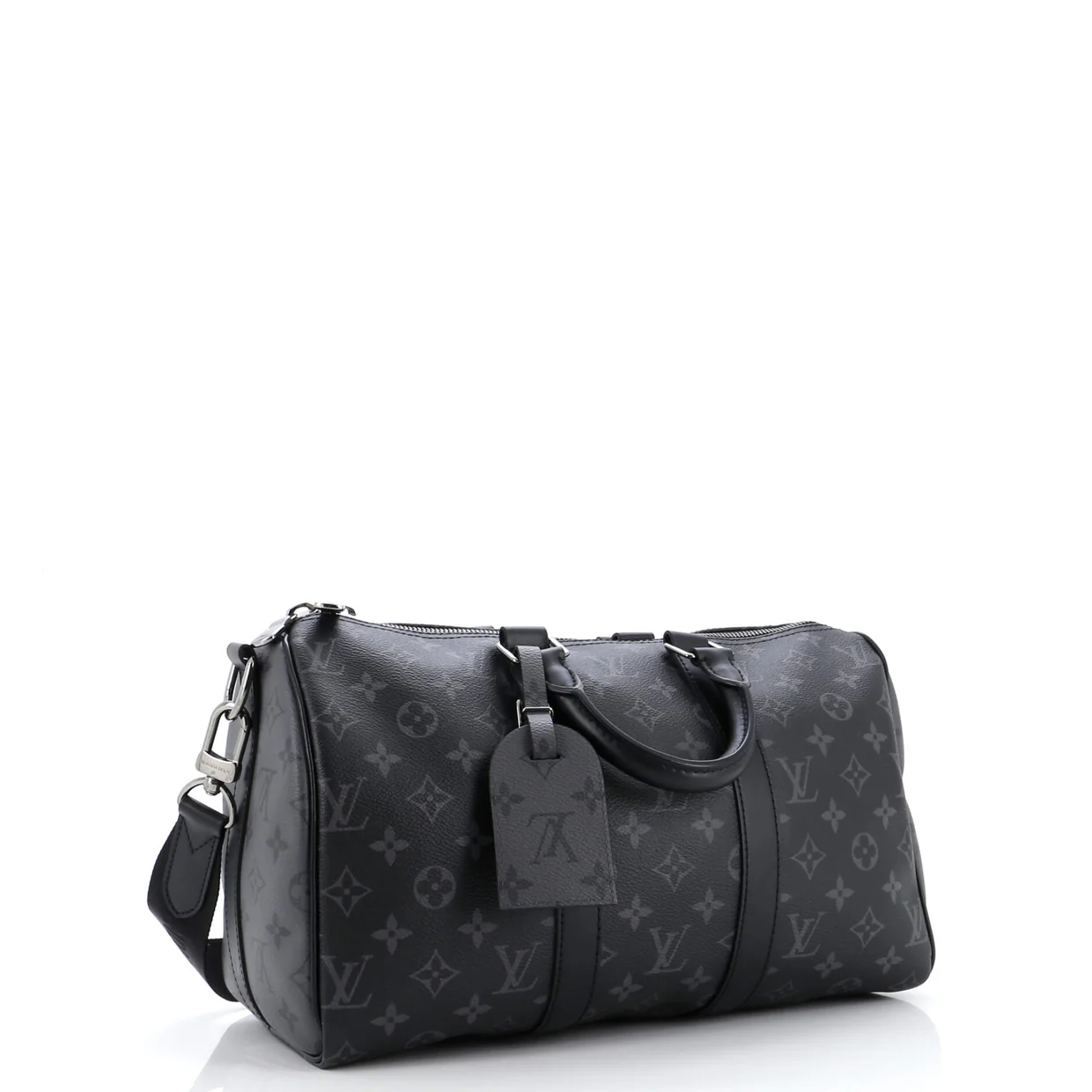 Keepall Bandouliere Bag Reverse Monogram Eclipse Canvas 35 - Deep Luxury