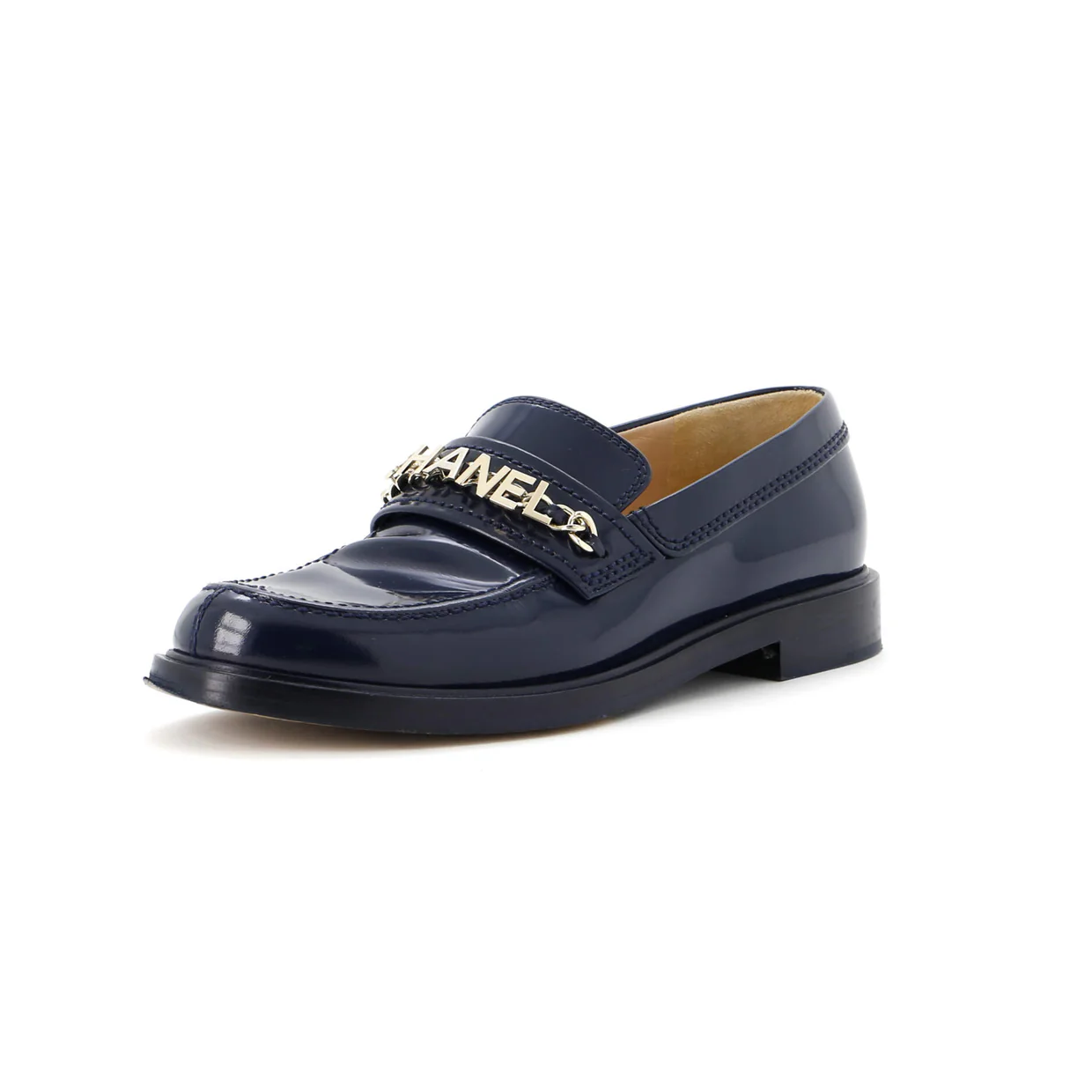 Women's Logo Loafers Shiny Calfskin - Deep Luxury