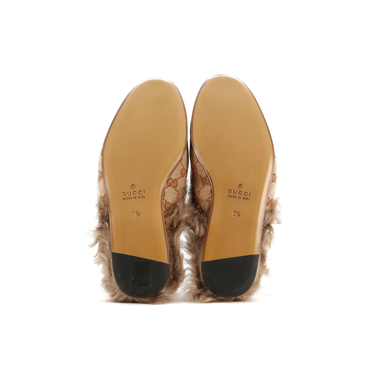 Men's Princetown Mules GG Canvas with Fur - Deep Luxury