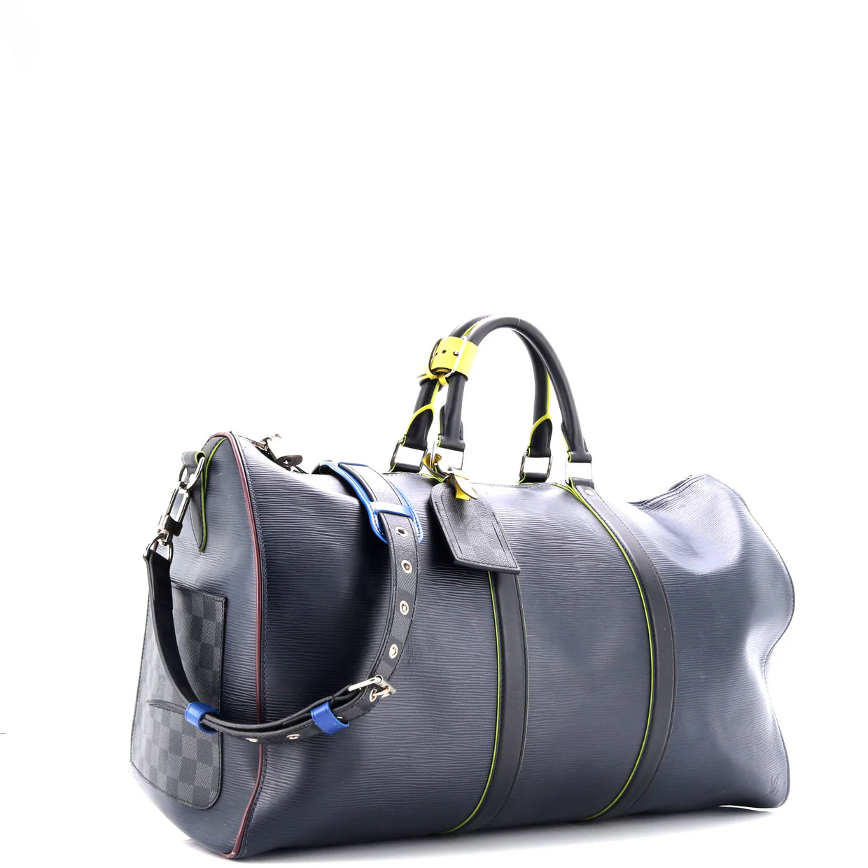 Keepall Bandouliere Bag Epi Leather with Damier Graphite 50 - Deep Luxury