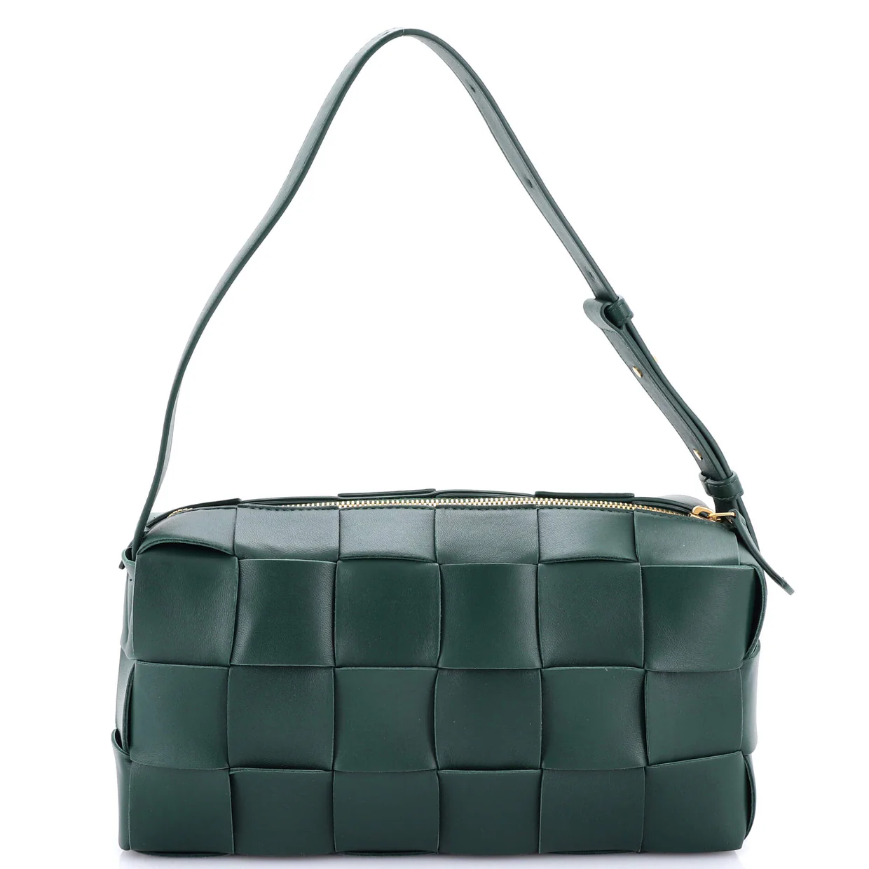 Brick Cassette Shoulder Bag Maxi Intrecciato Leather - Deep Luxury