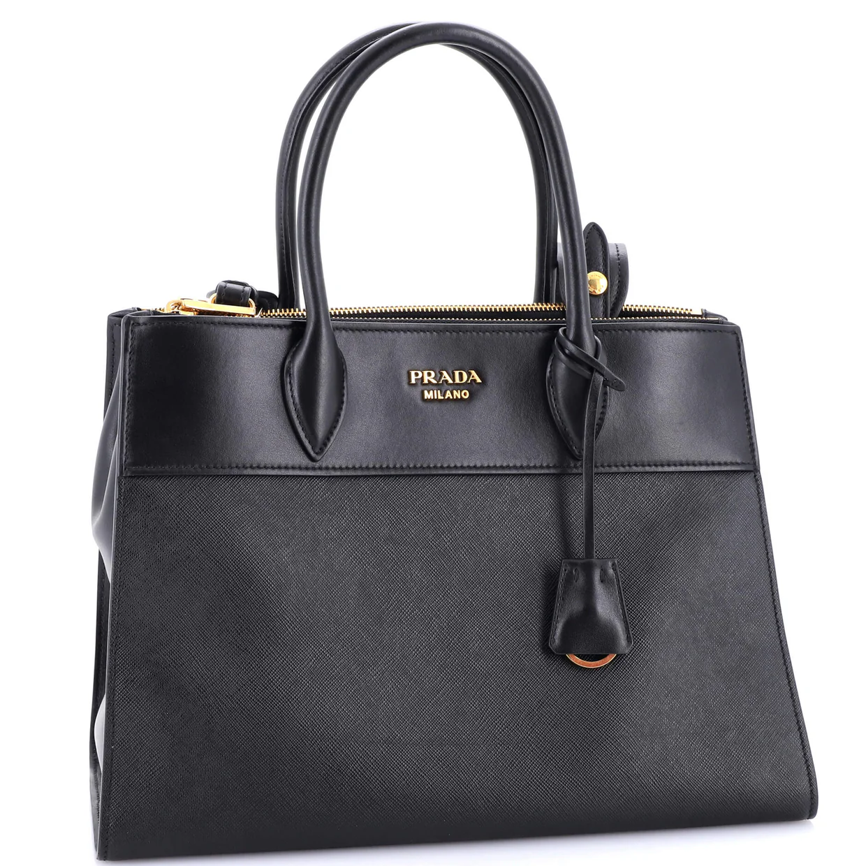 Paradigme Tote Saffiano with City Calf Medium - Deep Luxury