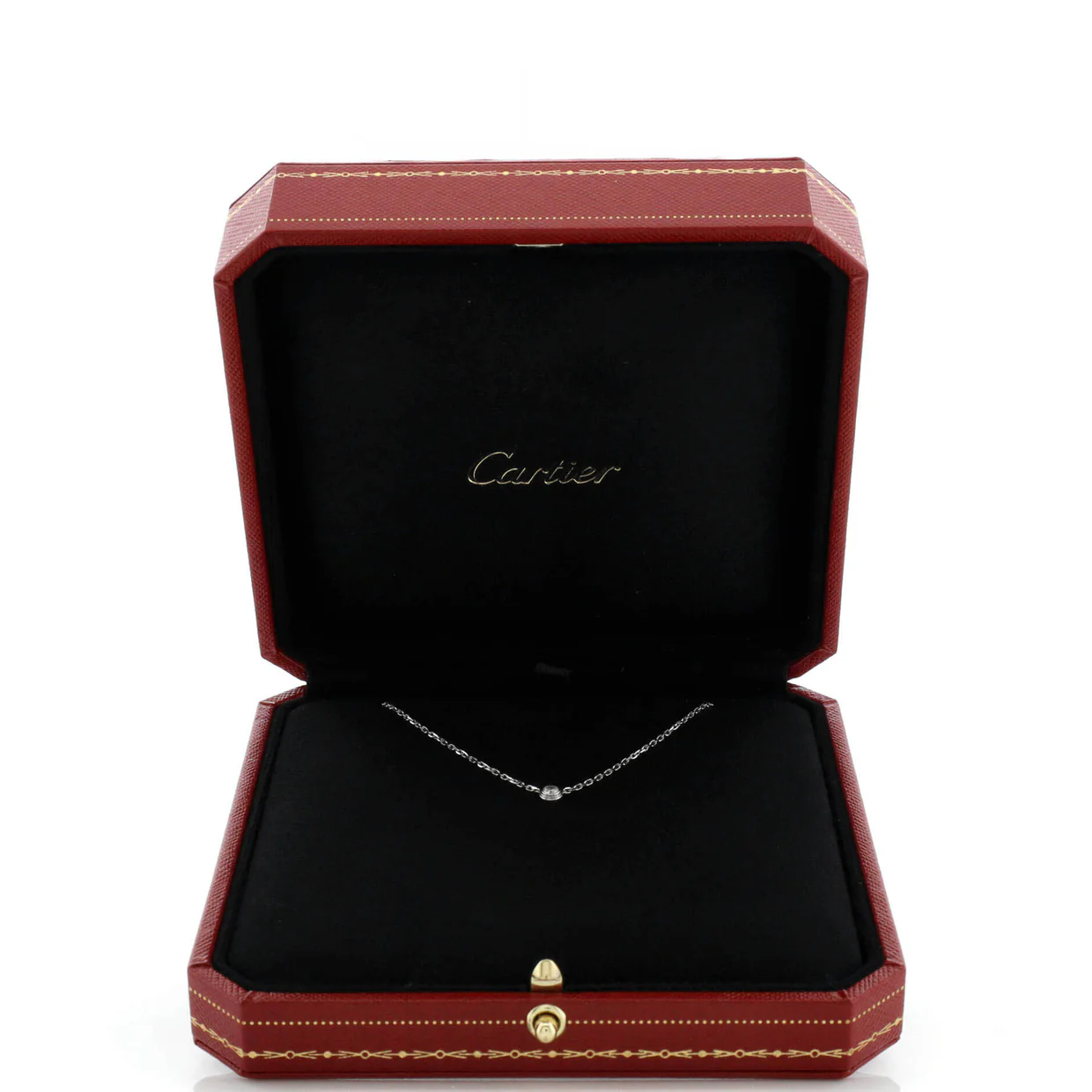 Cartier D'Amour Pendant Necklace 18K White Gold with Diamond Small - Deep Luxury