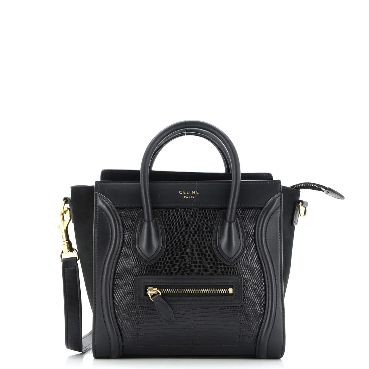 Luggage Bag Lizard and Leather Nano - Deep Luxury