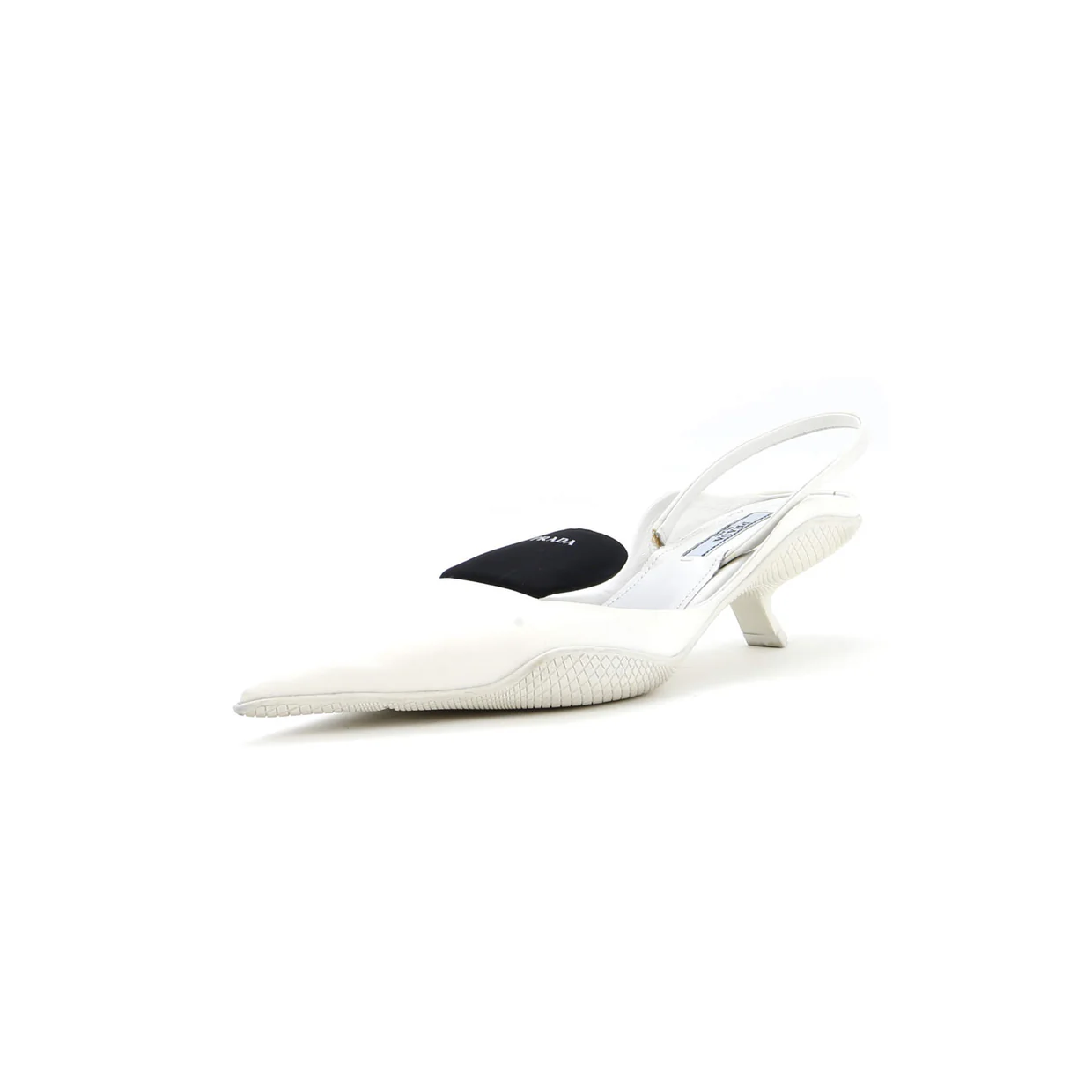 Women's Triangle Logo Slingback Pumps Nylon - Deep Luxury