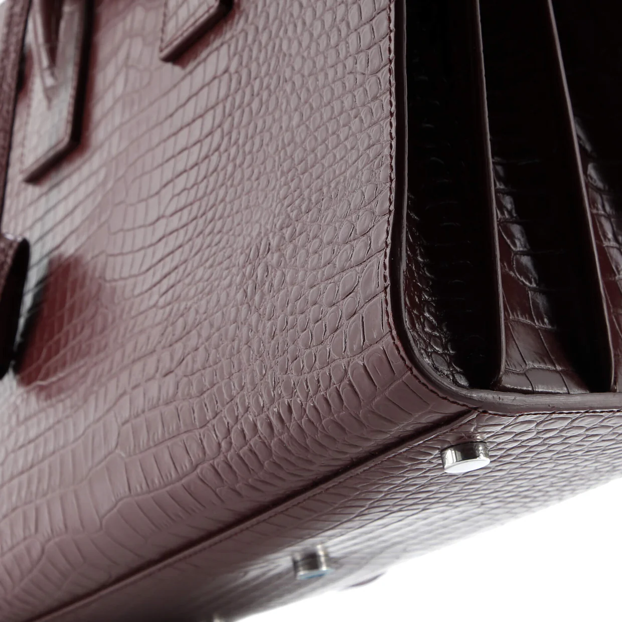 Sac de Jour NM Bag Crocodile Embossed Leather Small - Deep Luxury
