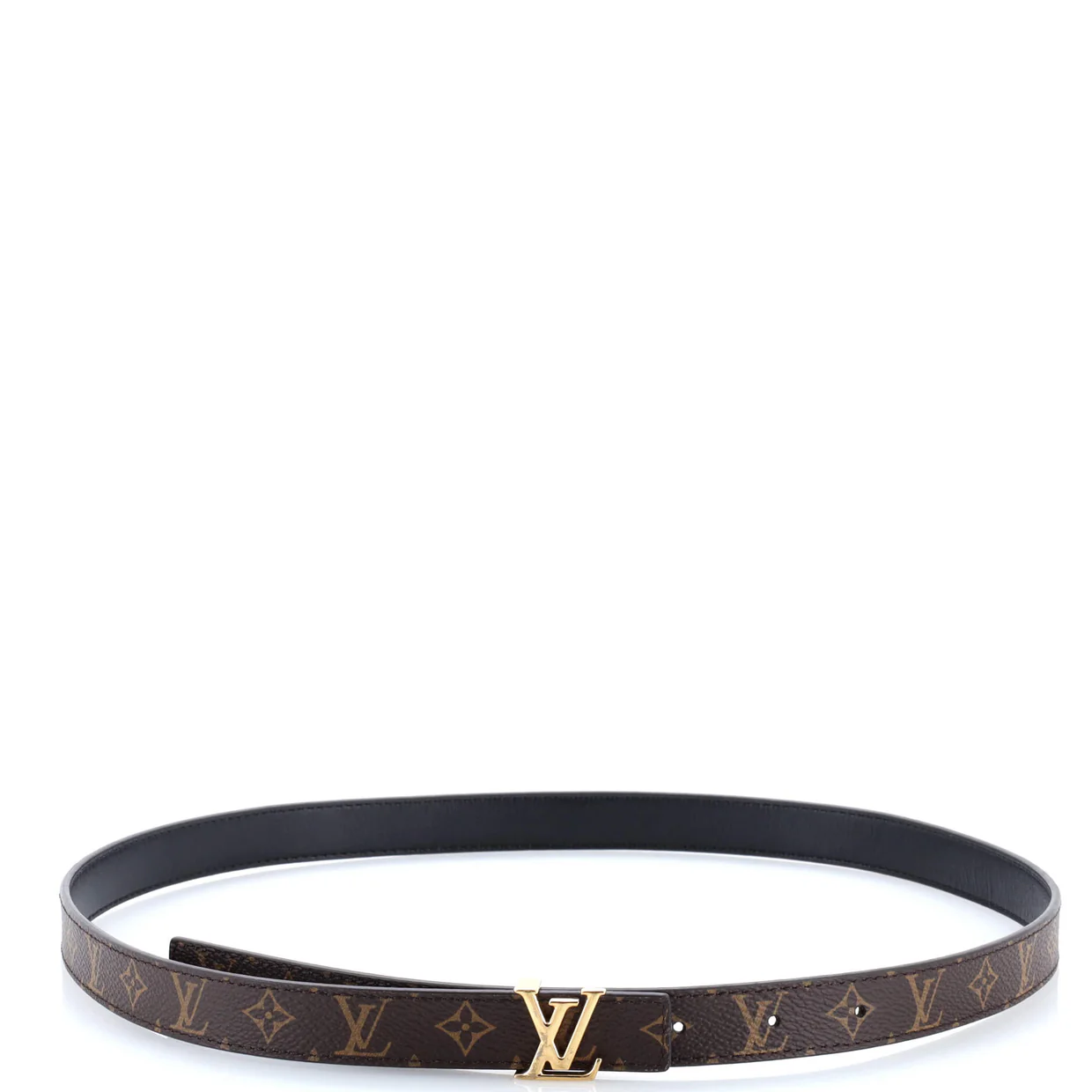 LV Initiales Reversible Belt Monogram Canvas and Leather Thin - Deep Luxury